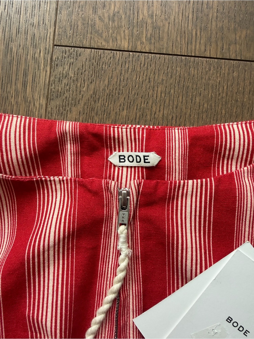 Red Striped Fringe Hem Shift Dress - Picture 13 of 16